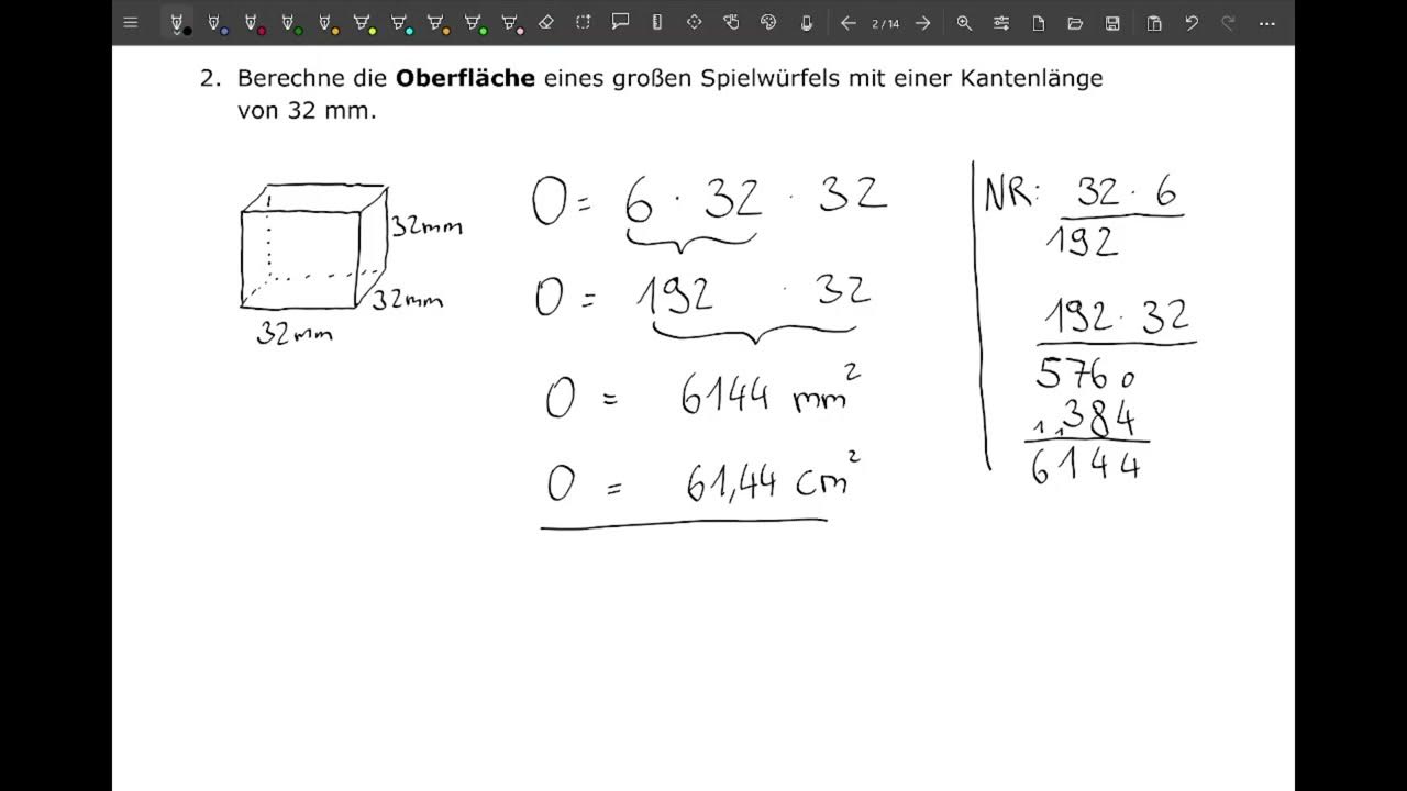 Berechnung Der Oberfläche Eines Würfels www.youtube.com