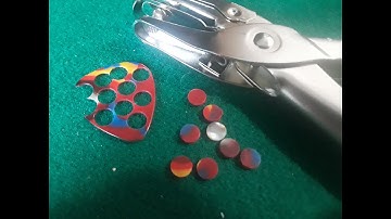 Making inlay dots with a paper hole punch