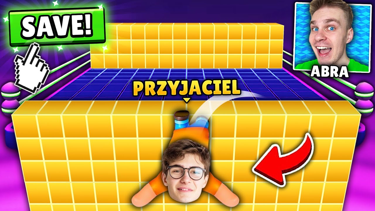 Uczę ⚠️ MOJEGO PRZYJACIELA (ROBIĆ SAVE) 🏆 na BLOCK DASH *UDAŁO SIĘ* ✅ w Stumble Guys! 😱