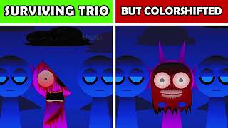 Sprunki Surviving Trio But Colorshifted Animated