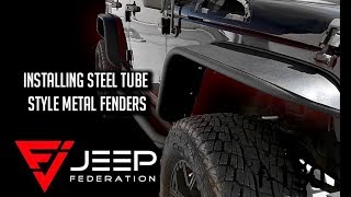 Steel Tube Style Metal Fenders for Wrangler JK 2007-2017