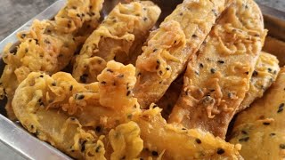 Pakai resep ini ternyata lebih awet kriuknya // pisang goreng wijen hitam awet renyahnya