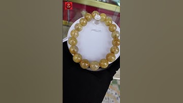 Vòng Tay Chuỗi Hạt Đá Thạch Anh Tóc Vàng Kim Phong Thuỷ Cực Đẹp #shorts #vongtaydaphongthuy #vongtay