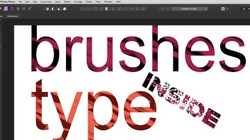 How To Put Brushes Inside Text In Affinity Photo Type