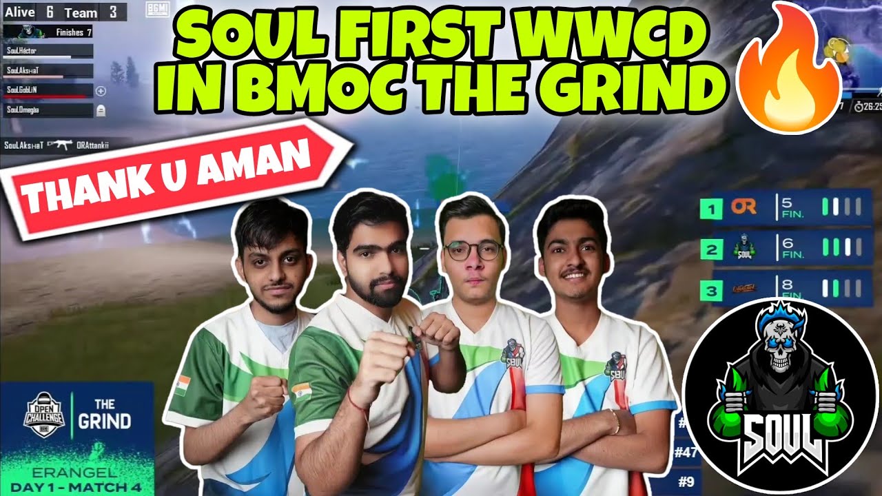 TEAM SOUL FIRST CHICKEN DINNER IN BMOC THE GRIND FINALS🔥| #soul # ...