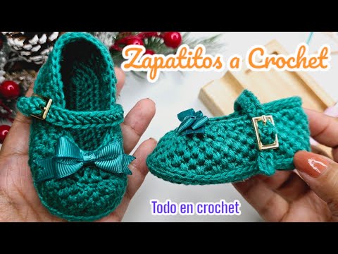 Video para aprender a tejer zapatos fáciles para bebé a crochet paso a paso.