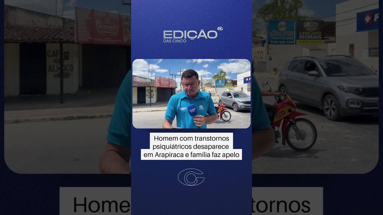 Gustavo Corrêa, de 29 anos, está desaparecido há dois dias em Arapiraca