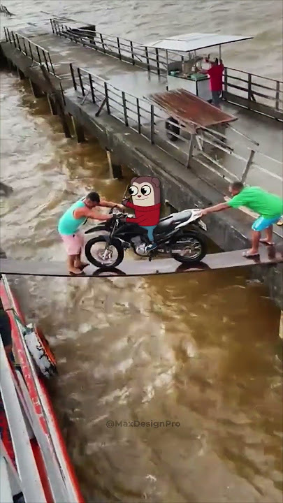 OH NO NO NO NO, Bike falls in River with Max! (Animation meme) #shorts