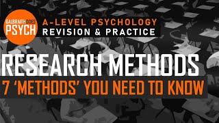7 Research Methods You Need to Know: AQA A-Level Psychology