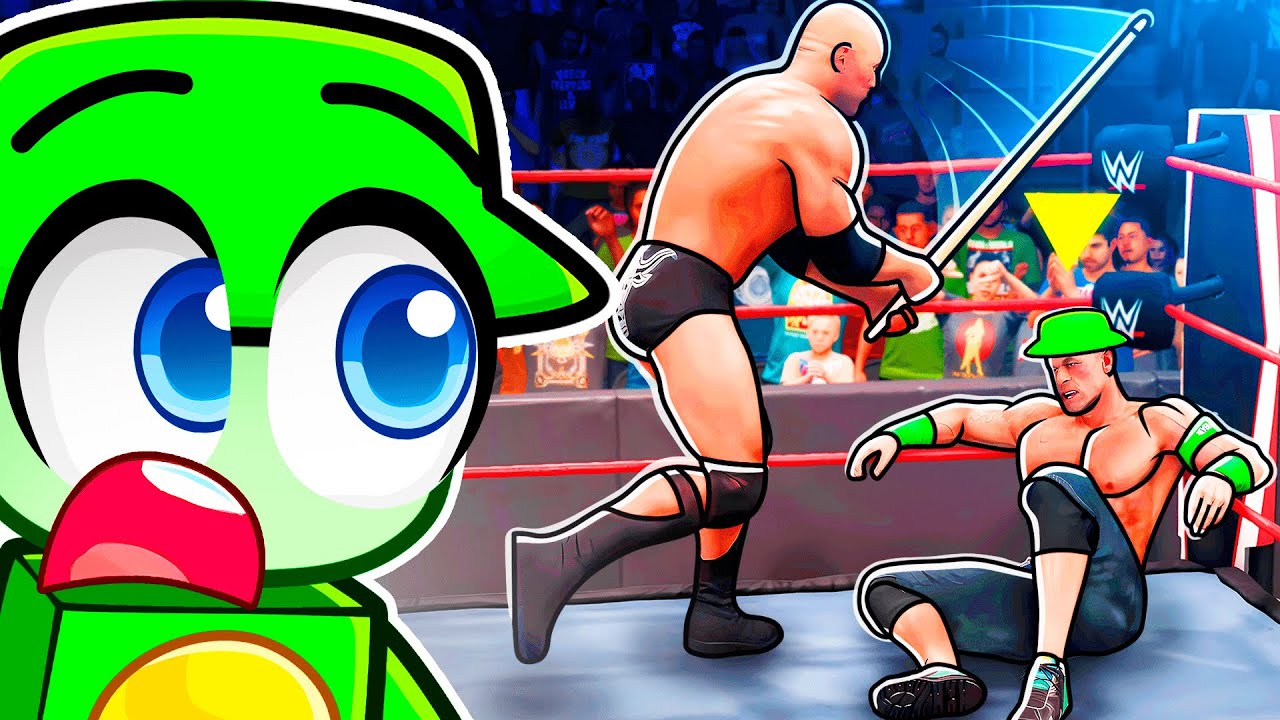 GEMI et Ducobu contre Elsa et Kevin dans un match de CATCH à la WWE...