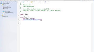 4 Xcode 7 Tableview Todo Class