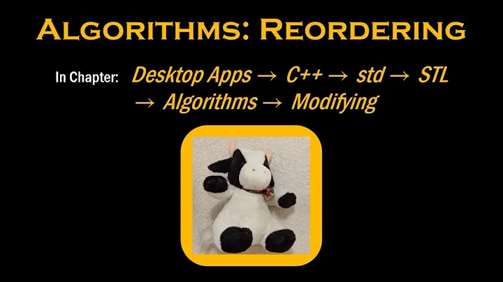 C++'s Algorithms: Reordering