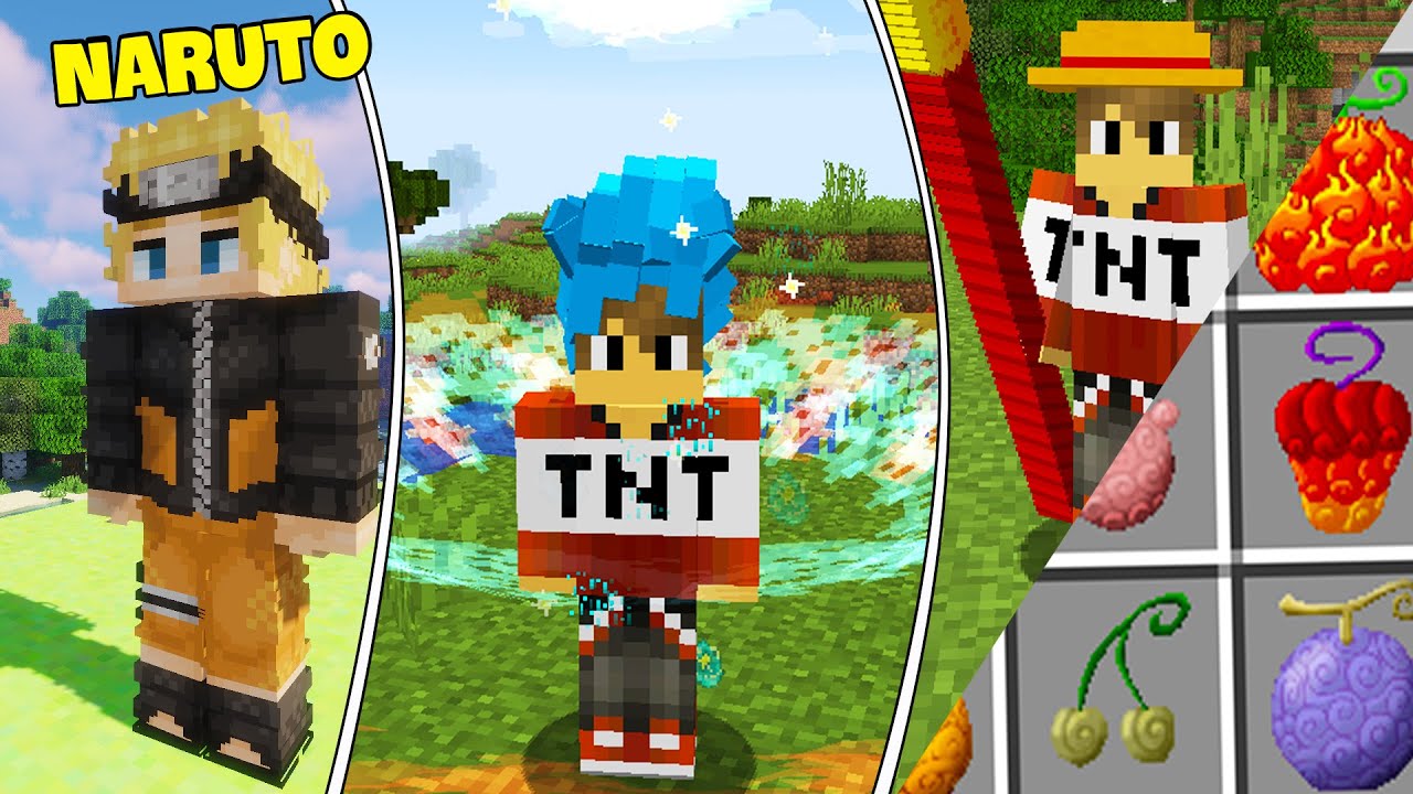 3 Mod Anime Trong Minecraft Hay Và Tuyệt Vời Nhất 2021, Biến Hình Siêu Saiyan, Naruto Phân Thân