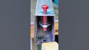 Genius DIY Hack! Turn a bolt into a quick-release Spring pin #toolstour#toolstour #diy