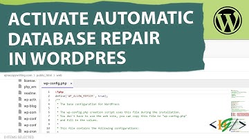 How to Activate Automatic Database Repair in WordPress | Enable Auto Repair and Optimization
