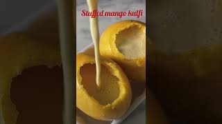 mango kulfi|easy homemade stuffed kulfi|shorts mango viralrecipe trendingshorts
