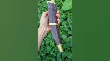 Dao chặt mũi nhọn thép 80crv2 nhập khẩu Mỹ cán vỏ gỗ trắc đỏ đen khâu đồng