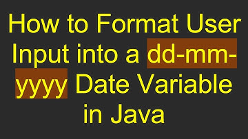 How to Format User Input into a dd-mm-yyyy Date Variable in Java