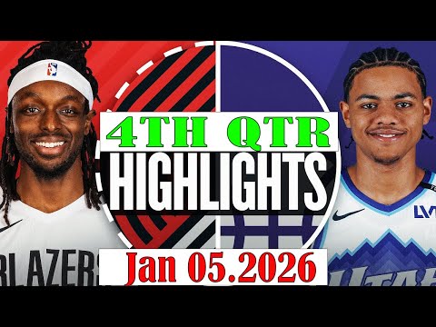 Portland Trail Blazers Vs Utah Jazz 4th Qtr Jan 05 2026 Highlights NBA HIGHLIGHT 
