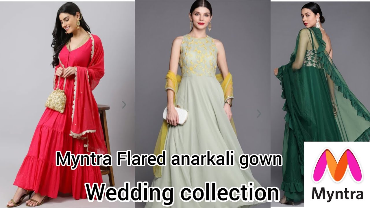 Beautiful Anarkali kurta Haul || Myntra shopping haul || Anarkali kurta /  gown for Wedding || - YouTube