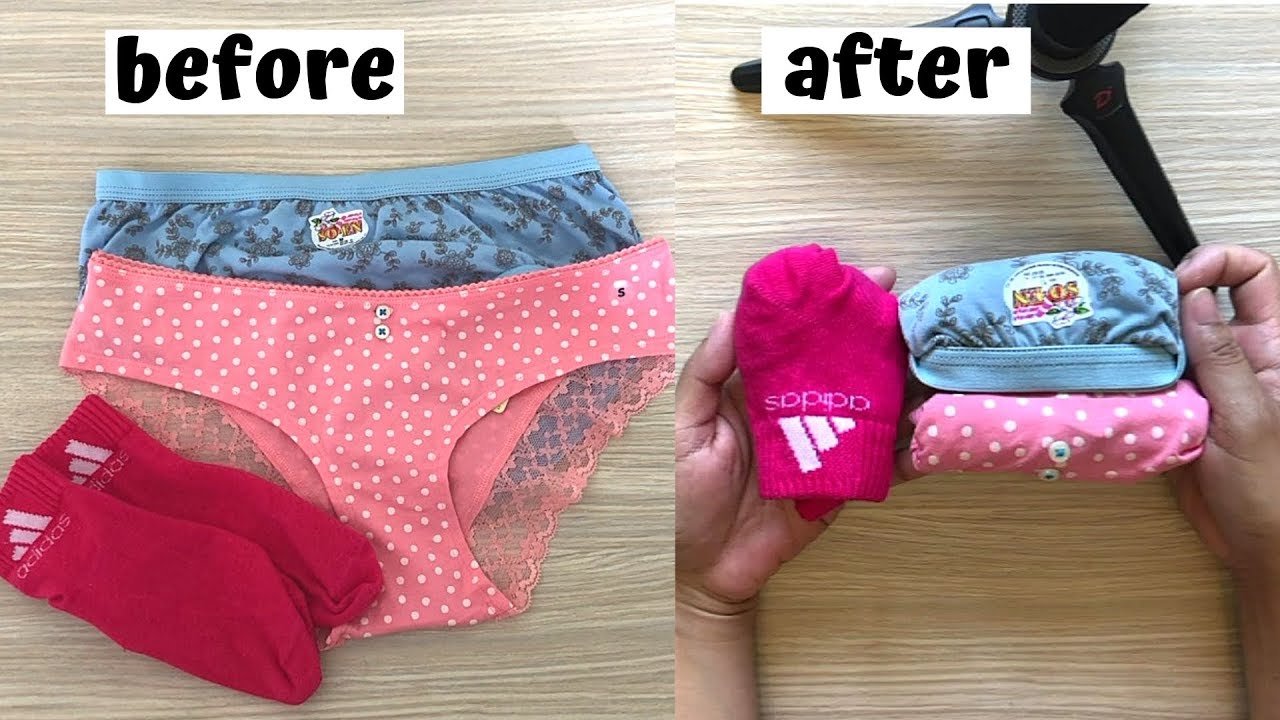 DIY, HOW TO FOLD UNDERWEAR AND SOCKS QUICK AND EASY