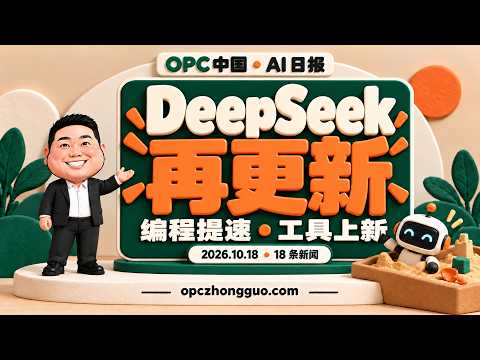 DeepSeek再更新：编程提速、工具上新｜OPC中国AI日报 2026.10.18