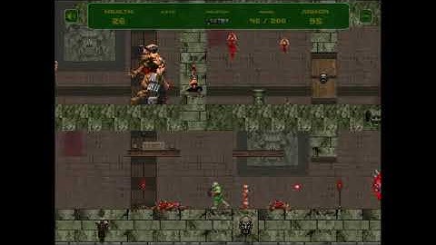 Flash Doom 2D - Full Walkthrough (incomplete secrets and no secret level)