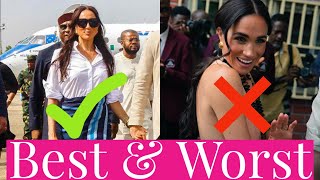 Meghan Markle's Best and Worst Looks on Disastrous Nigerian Fake Royal Tour with Prince Harry