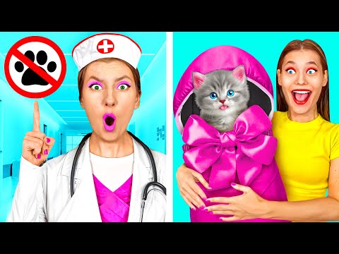 Funny Ways To Sneak Pets Into The Hospital | Parenting Hacks by HAHANOM Challenge
