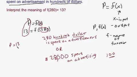 Interpreting Function Notation in a Context using 2 variations of function notation