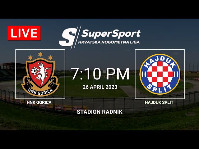 HNK Gorica vs HNK Hajduk Split Transmisión en vivo en línea 17/09/2023  15:00 Fútbol