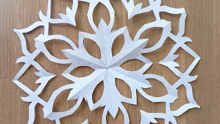How to make paper snowflake ❄️ Tourtorial|Paper Snowflake Tutorial|Paper Flower Craft#viral#shorts❤️