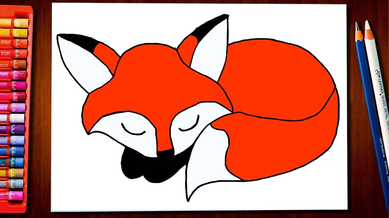 How To Draw Cute Fox Step By Step Fox Drawing Drawing Tutorial So