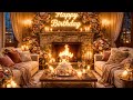 Cozy Romantic Fireplace Birthday Ambience 🎂 Warm Celebration Scene!