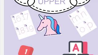 Alphabet tracing flash card number 1 to 20 tracing flash cards, unicorn, preschool morning binder