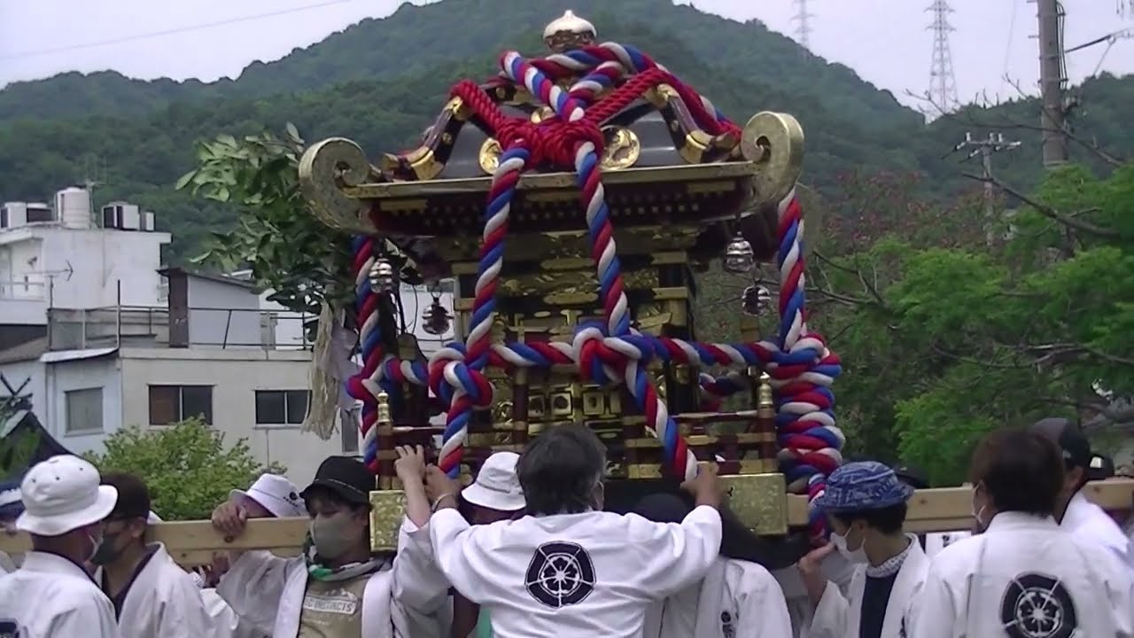 安芸の小京都 竹原   052  令和４年 忠海祇園祭 神輿演技お披露目と八幡神社まで巡行（2022 07 17）