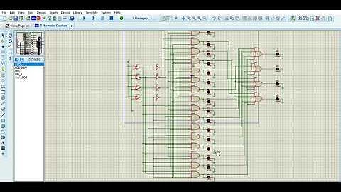Rangkaian Logika Dekoder 4 to 16 dan Encoder 16 to 4 Menggunakan  Proteus 8 Professional