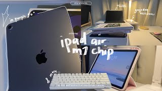 asmr unboxing ipad air 5 (256 gb) purple + goojodoq accessories & rk61 mechanical keyboard