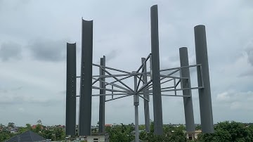 Lắp cánh nhựa PVC cho điện gió trục đứng 7 cánh