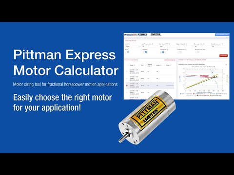 Pittman Express Online Motor Calculator Tutorial