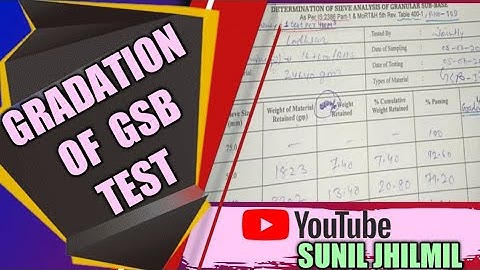 Gradation of GSB (TEST)#gsbgradation