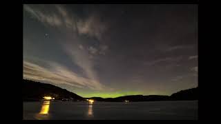 Northern Lights over Sandlandsvatnet, Norway - 20/03-2021 Timelapse