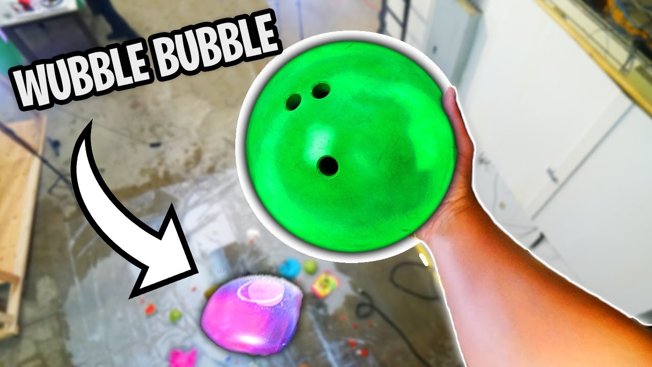 Bowling Ball VS Wubble Bubble from 100ft Drop!