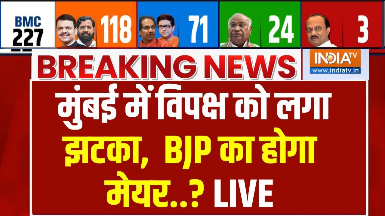 BMC Election Results LIVE Updates : मुंबई में बीजेपी का मेयर.. विपक्ष को बड़ा झटका! | BJP | Uddhav