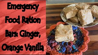 Emergency Food Ration Bars Ginger Orange Vanilla