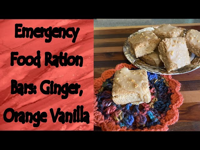 Emergency Food Ration Bars Ginger Orange Vanilla class=