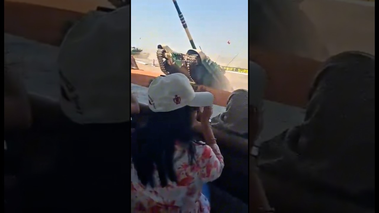 Sry for the quality, Indian armys tank drive took little too far!