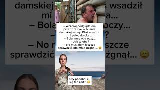 – Wczoraj podglądałem przez dziurkę w ścianie damskiej sauny. #shorts – Wczoraj podglądałem przez dziurkę w ścianie damskiej sauny. #shorts