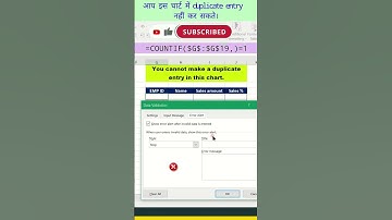 Data validation. duplicate 💥 #exceltutorial #excel #shortvideo #excelshortcutkeys