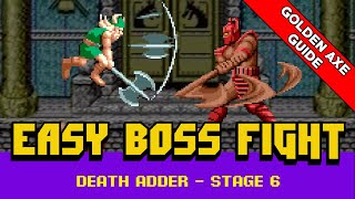 How to Defeat Death Adder - Sega Genesis Golden Axe Boss - Stage 6